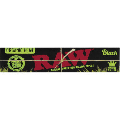 50 Ct. Raw Black Organic Hemp -  King Size Slim