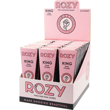 24 Ct. 3PK Rozy Pink Cones - King Size
