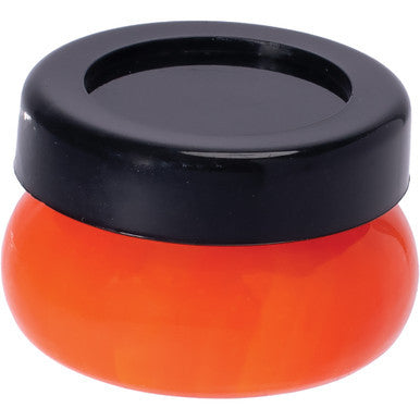 1.6In Orange Boro Glass Jar With Silicone Top - Us Color