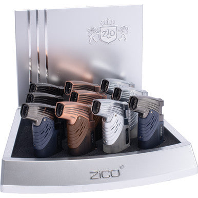 10Ct Zico Double Torch Flame Lighter