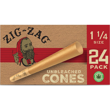 24 Ct. 24pk Unbleached Zig Zag 1.25" Cones