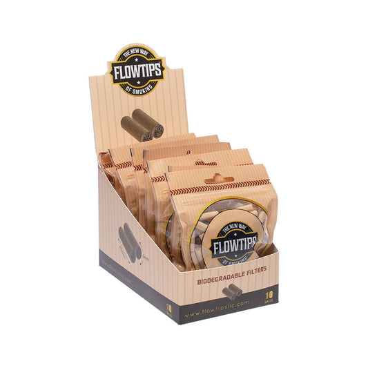 10ct FlowTips Hollow Shaped 6mm Filter Tips (100ct/Bag)