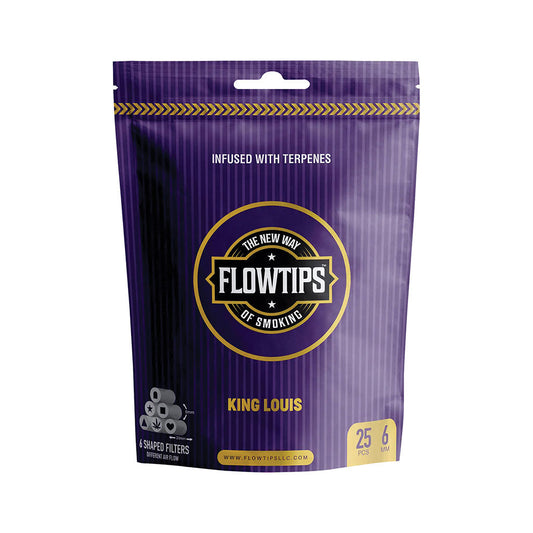 10ct FlowTips King Louis Terpene Shaped 6mm Filter Tips (25c