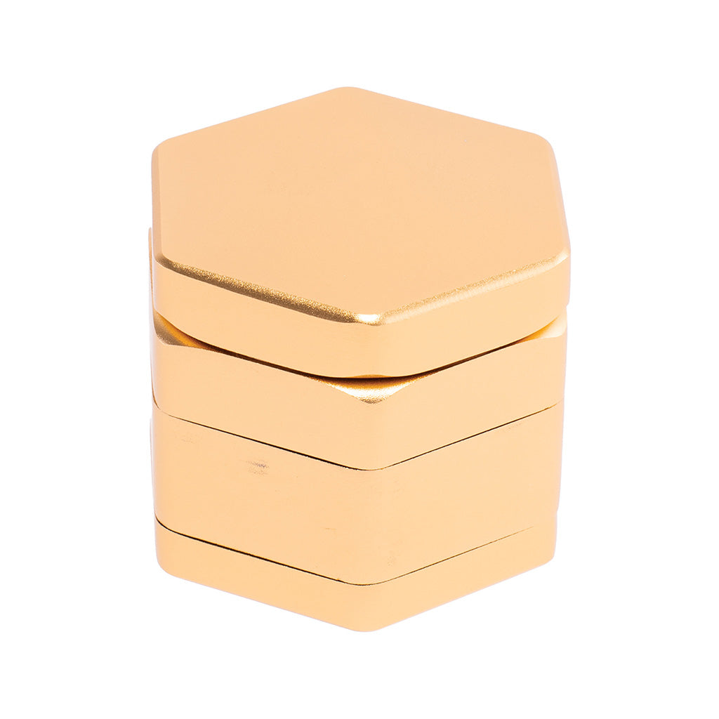 55mm Gold Hexagon 1-Click Magnetic Grinder