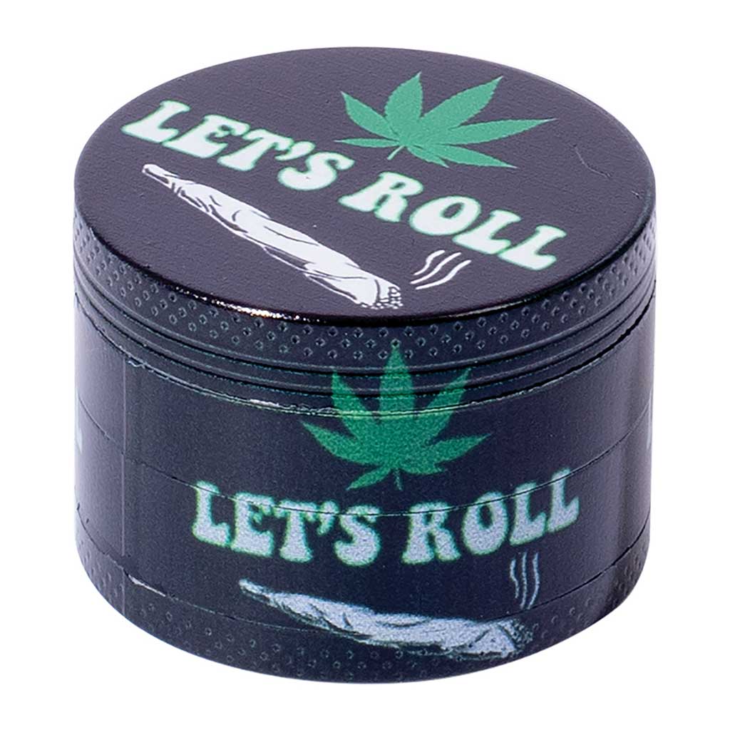 12ct. 4 Part Leaf Design Grinder 50mm. Zinc Alloy