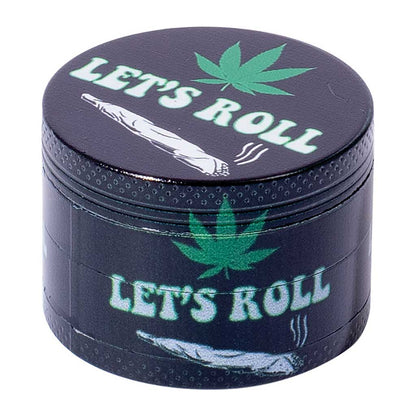 12ct. 4 Part Leaf Design Grinder 50mm. Zinc Alloy