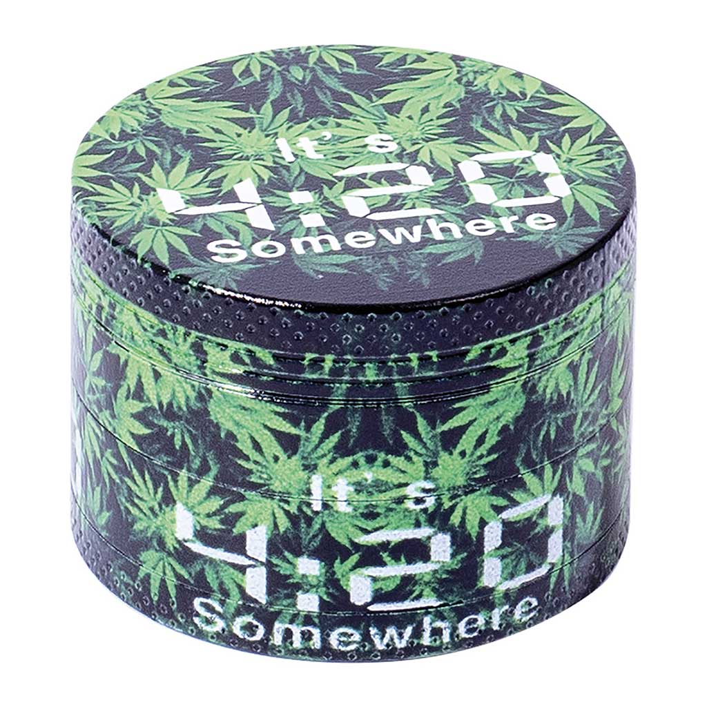 12ct. 4 Part Leaf Design Grinder 50mm. Zinc Alloy