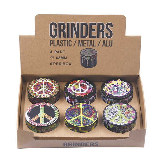 6ct. 63mm Peace Design Grinder