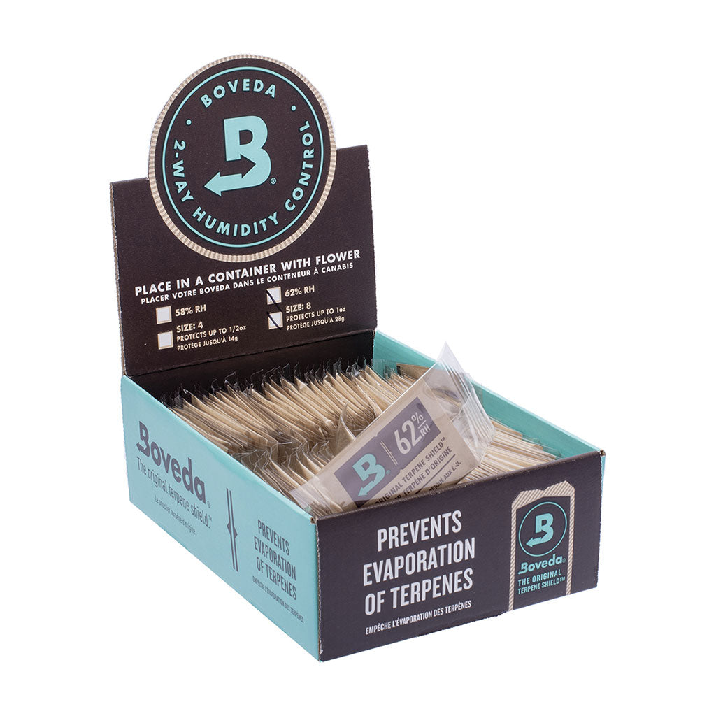 100ct. 8 Gram Boveda 62% R H Levels