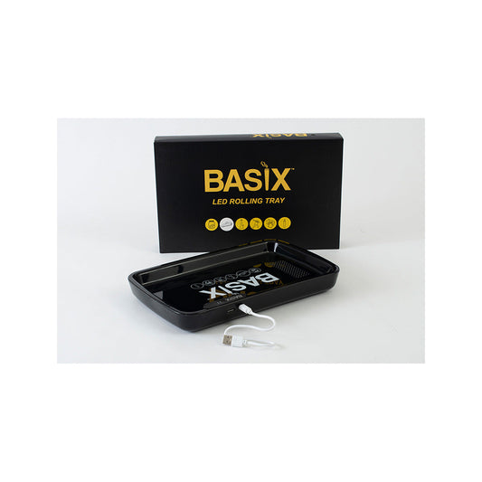 Basix Black LED Rolling Tray
