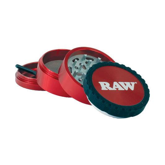Red Raw Life 4- Piece Grinder.