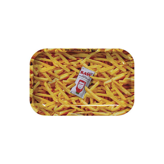 Small Raw Rolling Metal Tray French Fries