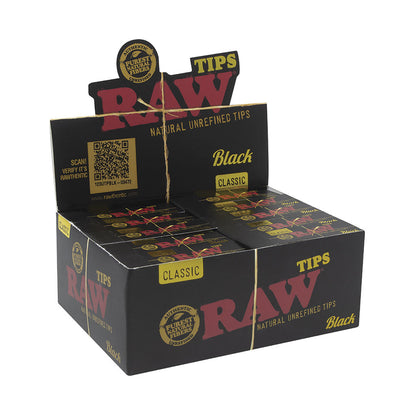 50ct. RAW Black Rolling Tips