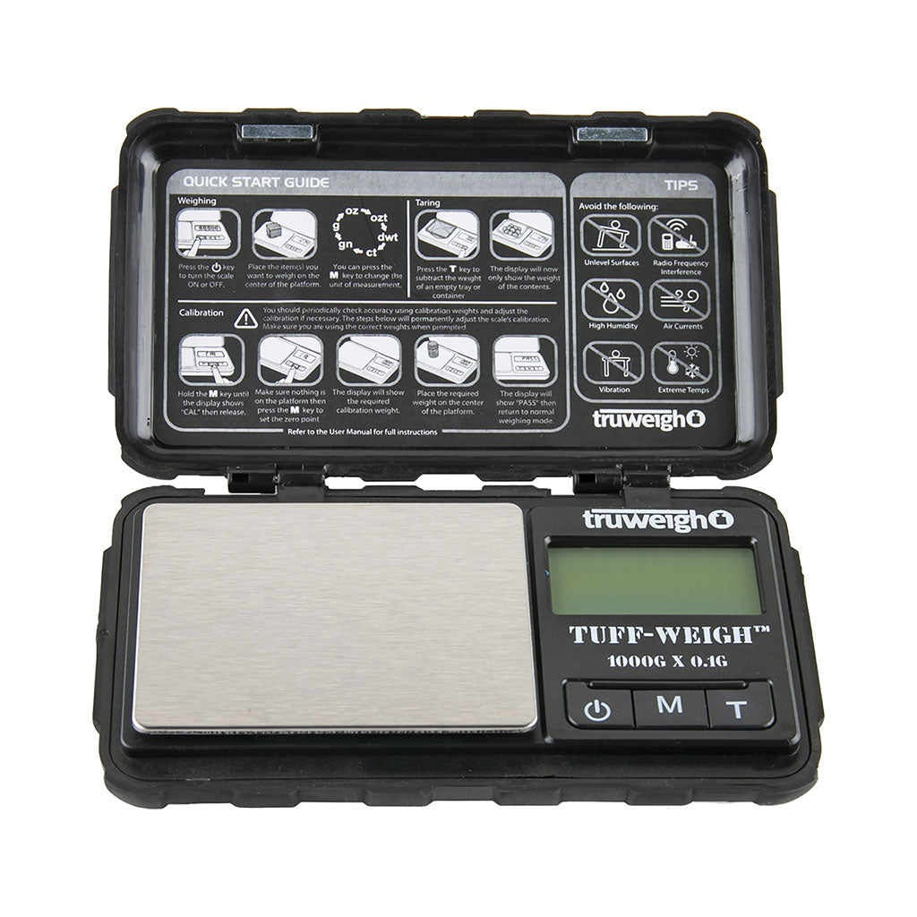 1000g x 0.1g Black Truweigh Tuff Weigh Scale