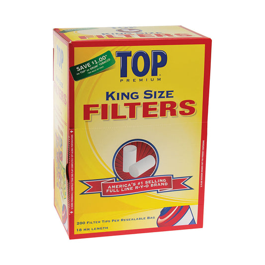 18mm Top Cig. Filter Tips/ King 200pc/16bg/bx