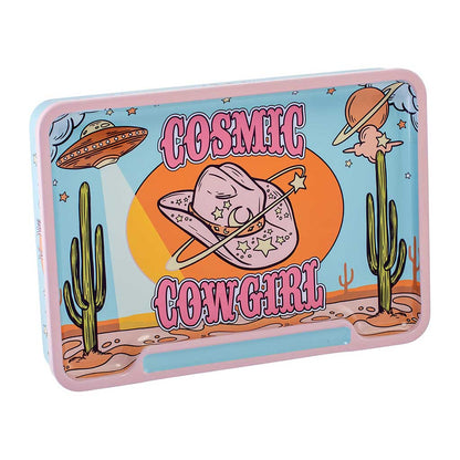 6ct 8in Tin Stash Box & Rolling Tray - Trendy