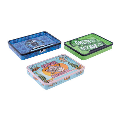 6ct 8in Tin Stash Box & Rolling Tray - Trendy