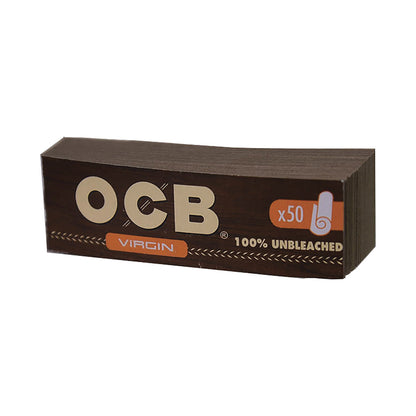 25ct. OCB Virgin Flat Paper Tips
