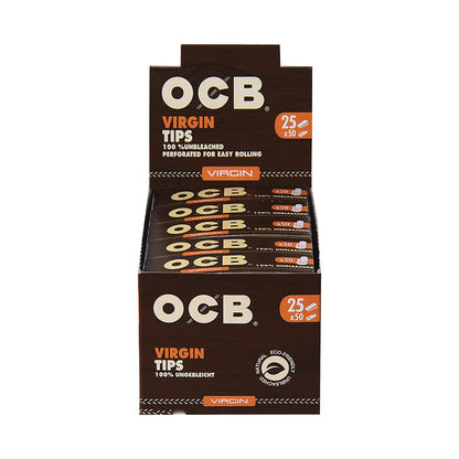 25ct. OCB Virgin Flat Paper Tips