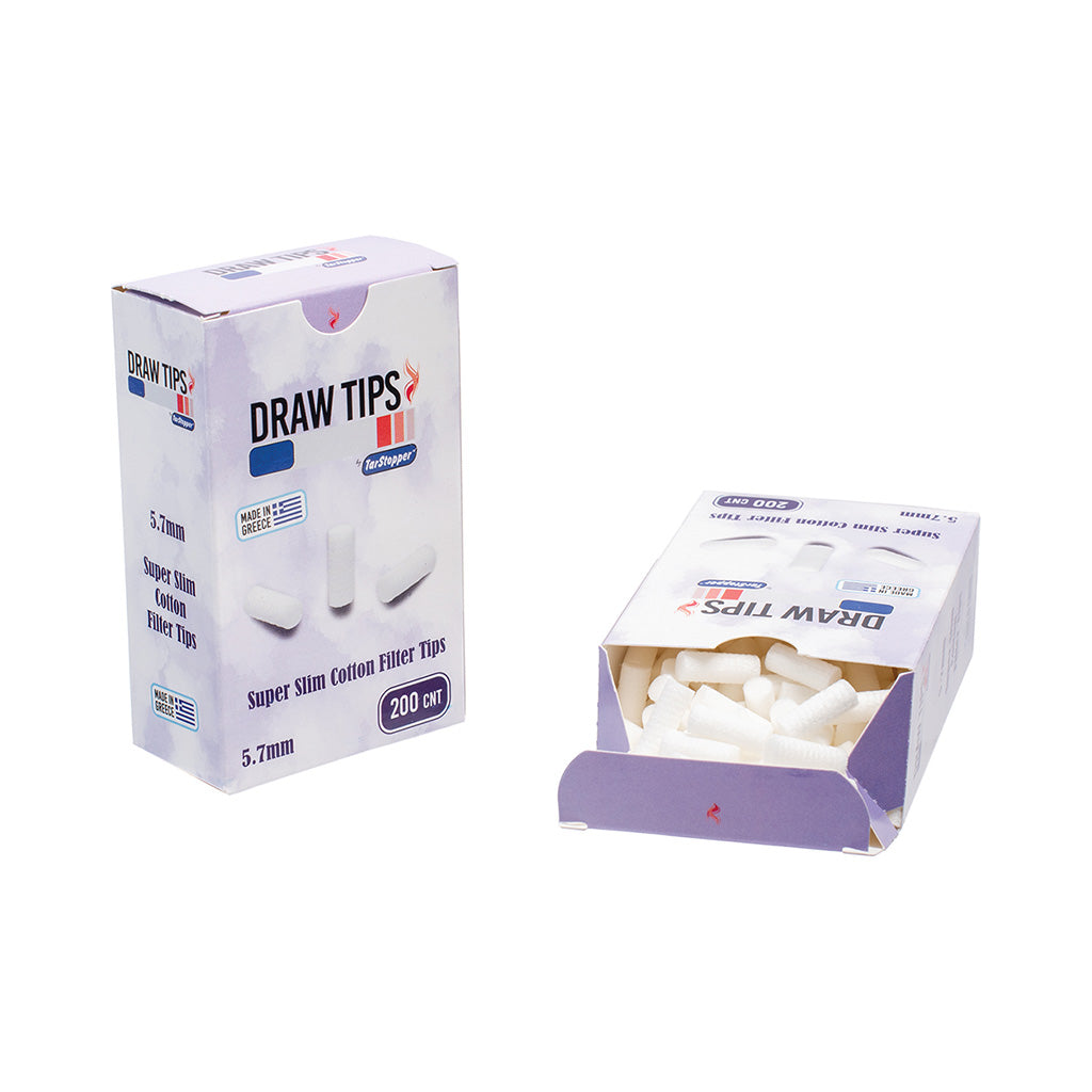 12ct. 200pcs Cotton Super Slim 5.7mm Filter Tips - by Tar St