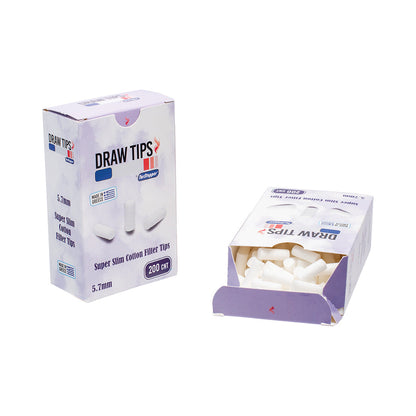 12ct. 200pcs Cotton Super Slim 5.7mm Filter Tips - by Tar St