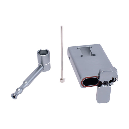 Silver Aluminum Dugout with Pipe