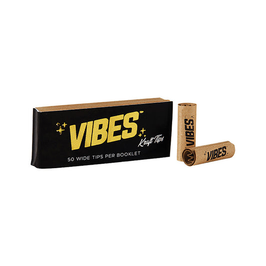 50ct Vibes Wide Tips Unbleached