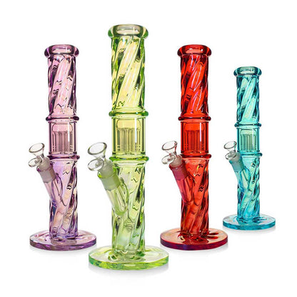 TWISTED TREE PERC STRAIGHT TUBE BONG