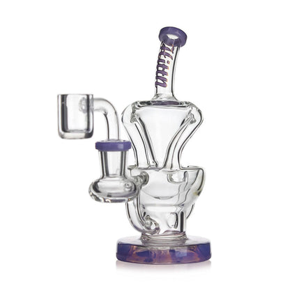HITTN GLASS BENT NECK RECYCLER DAB RIG