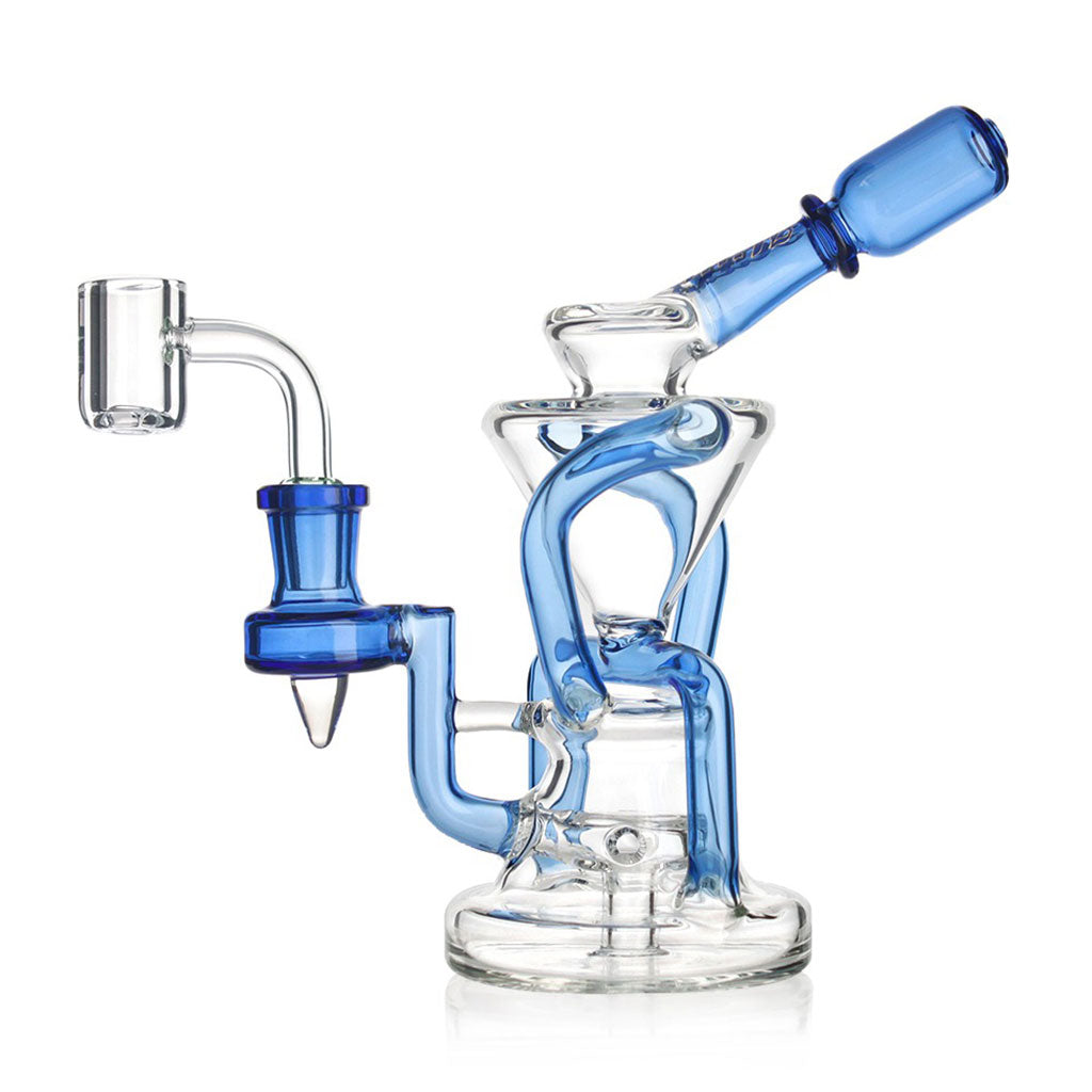 HITTN RECYCLER DAB RIG WITH DOUBLE UPTAKE FUNNEL