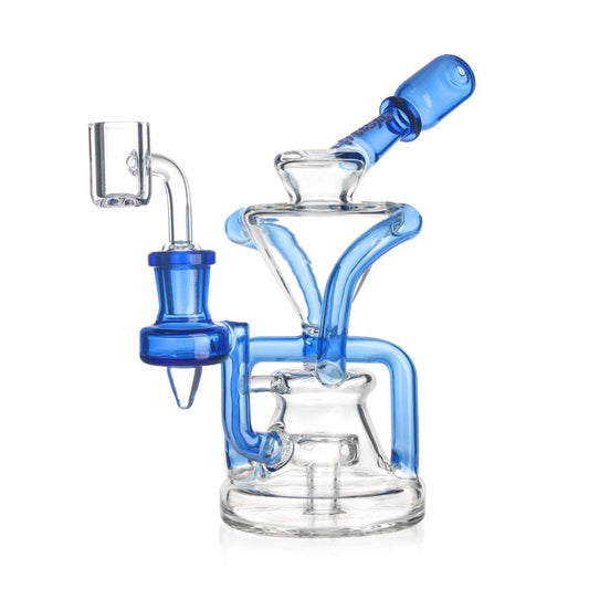 HITTN RECYCLER DAB RIG WITH DOUBLE UPTAKE FUNNEL