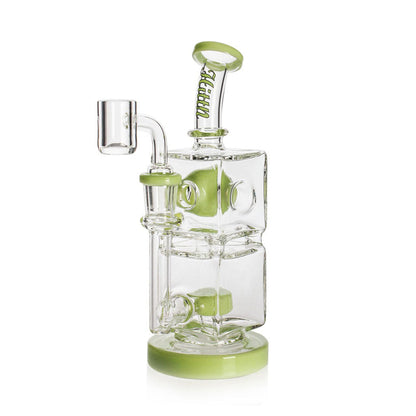 HITTN SHOWERHEAD PERC DAB RIG WITH DOUBLE CUBE CHAMBER