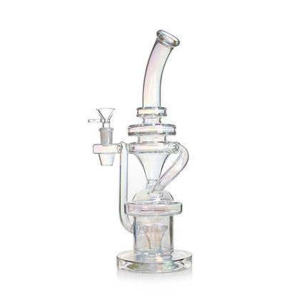 HOLOGRAPHIC RAINBOW MULTI-CHAMBERED SHOWERHEAD PERC RECYCLER RIG