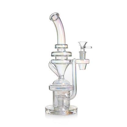 HOLOGRAPHIC RAINBOW MULTI-CHAMBERED SHOWERHEAD PERC RECYCLER RIG